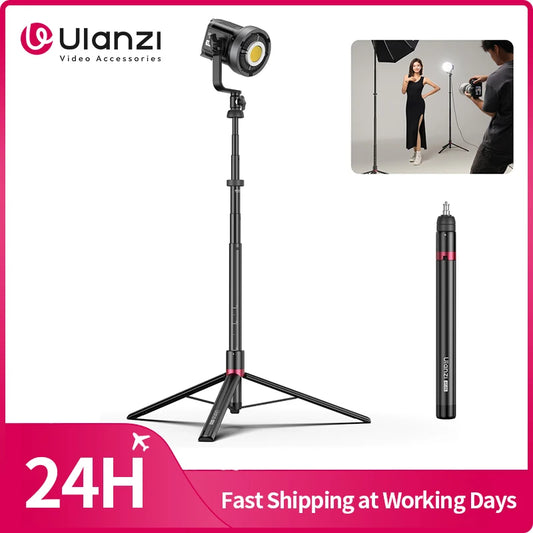 Ulanzi AT-05 2M Heavy Duty Foldable Light Stand Light Stand Tripod for V-Mount COB Fill Light Softbox Softball Light Stand